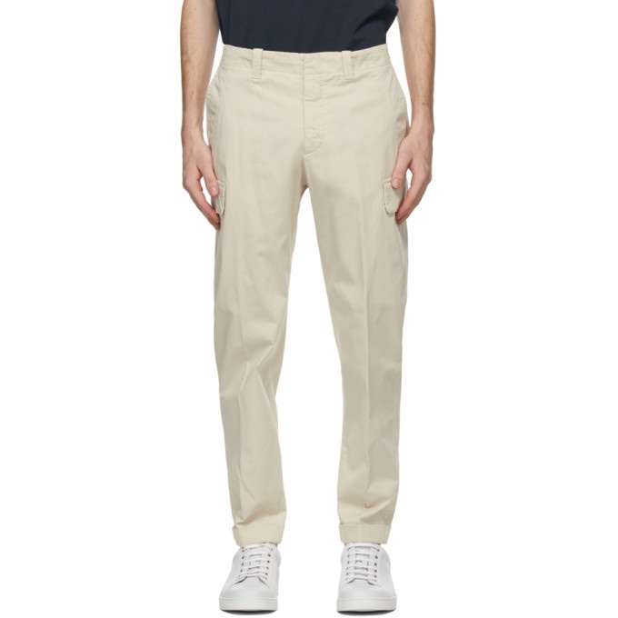 Photo: Z Zegna Off-White Stretch Cotton Cargo Pants