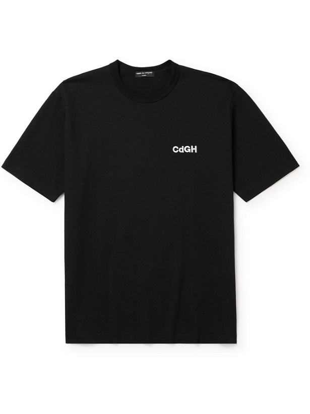 Photo: Comme des Garçons HOMME - Logo-Embroidered Cotton-Jersey T-Shirt - Black