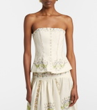 Agua by Agua Bendita Abelia Anhelo floral linen corset
