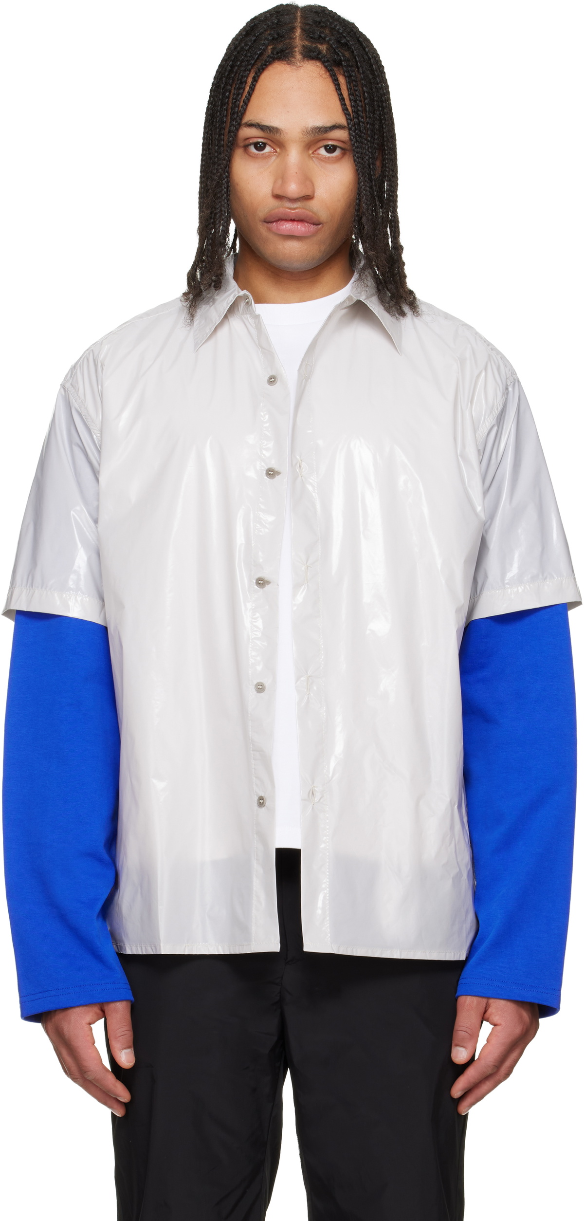 LII Gray Gloss Short-Sleeve Shirt