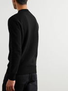 Sunspel - Slim-Fit Ribbed Cotton Mock-Neck Sweater - Black