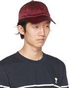 AMI Alexandre Mattiussi SSENSE Exclusive Burgundy Ami de Cœur Cap