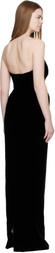 Mugler Black Lounge Velvet Maxi Dress