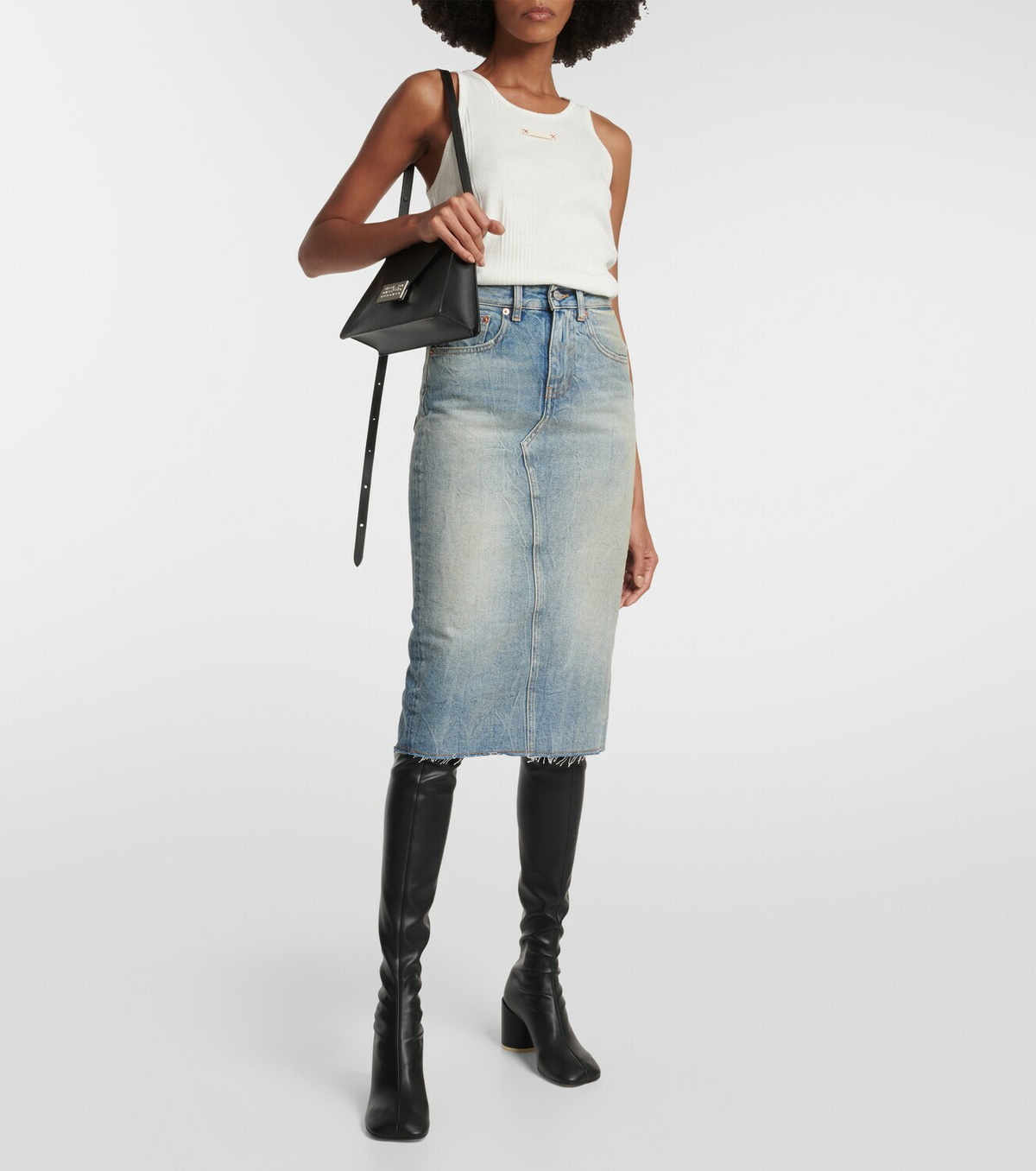 MM6 Maison Margiela Faux leather over-the-knee boots MM6