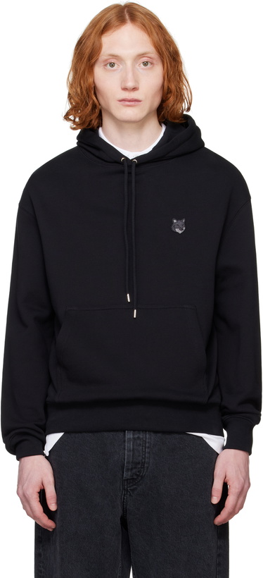 Photo: Maison Kitsuné Black Bold Fox Head Patch Comfort Hoodie