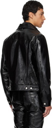 Courrèges Black Vinyl Trucker Jacket