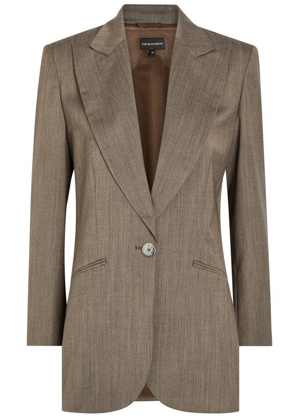 Photo: Emporio Armani Wool-blend Blazer Taupe