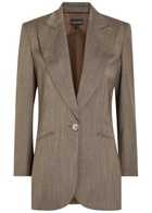 Emporio Armani Wool-blend Blazer Taupe