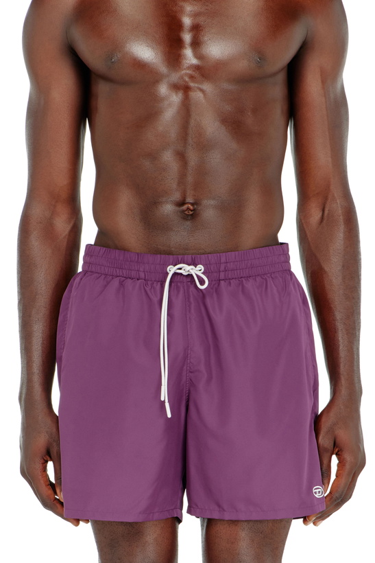 Photo: Diesel Swim shorts with metallic Oval D logo - Swim shorts Mens in Violet