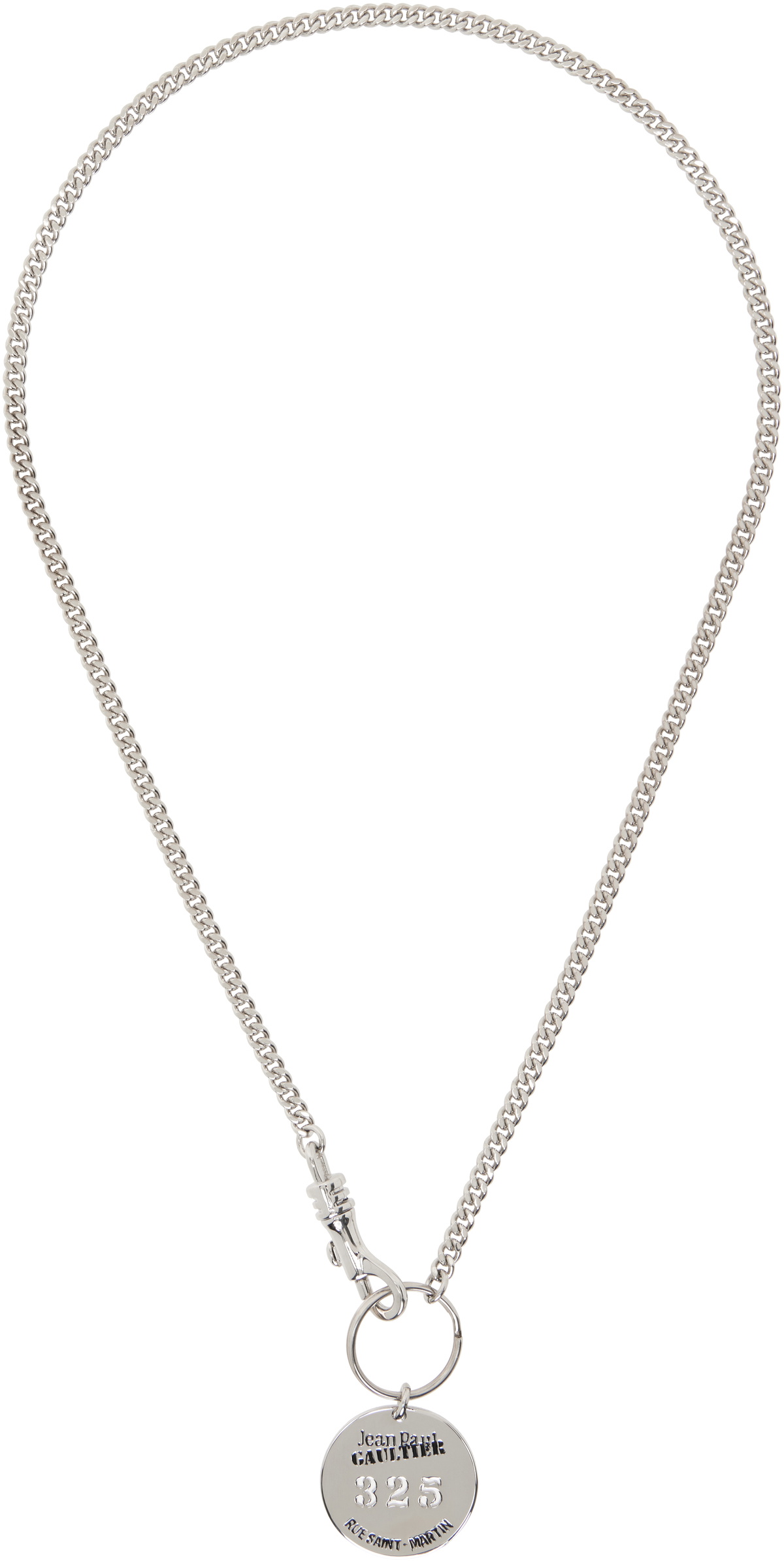 Jean Paul Gaultier Silver Separable Heart & Sword Necklace Jean