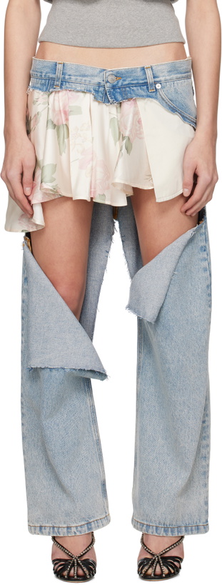 Photo: ALL-IN Blue Sliced Skirt Jeans