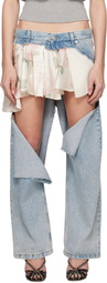 ALL-IN Blue Sliced Skirt Jeans