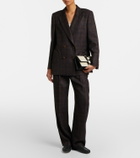 Manolo Blahnik Maycap raffia-effect clutch
