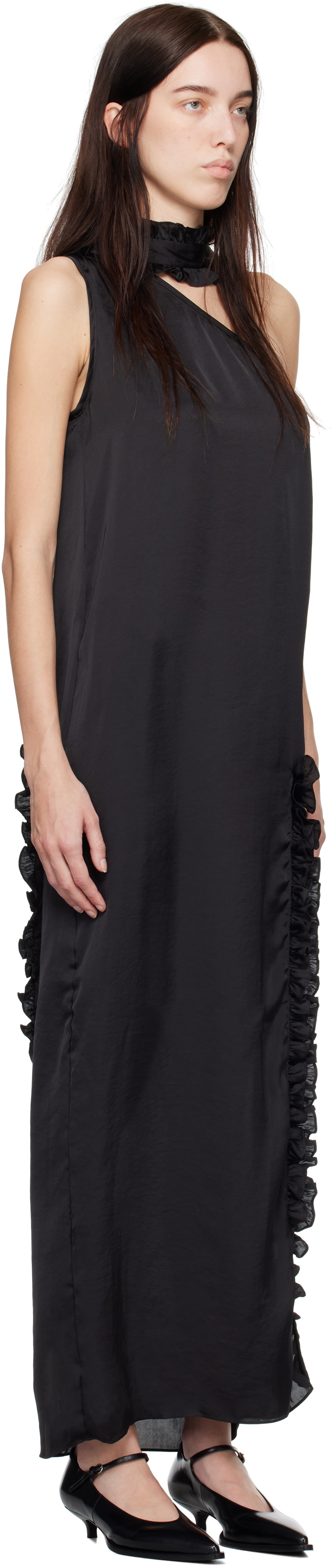 Kika Vargas SSENSE Exclusive Black Aretha Maxi Dress