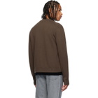 JW Anderson Brown Contrast Layered Cardigan