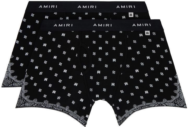 Photo: AMIRI Two-Pack Black MA Paisley Boxer Briefs