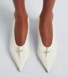 Toteme Pierced embellished leather pumps