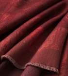 Etro Paisley printed wool throw