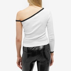 Courreges Women's Courrèges Asymetric One Sleeve T-shirt in White