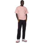 GCDS Black and Pink Nylon Track Pants
