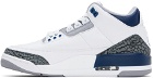 Nike Jordan White & Gray Air Jordan 3 Sneakers