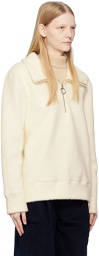 AMI Alexandre Mattiussi Off-White Half-Zip Sweater