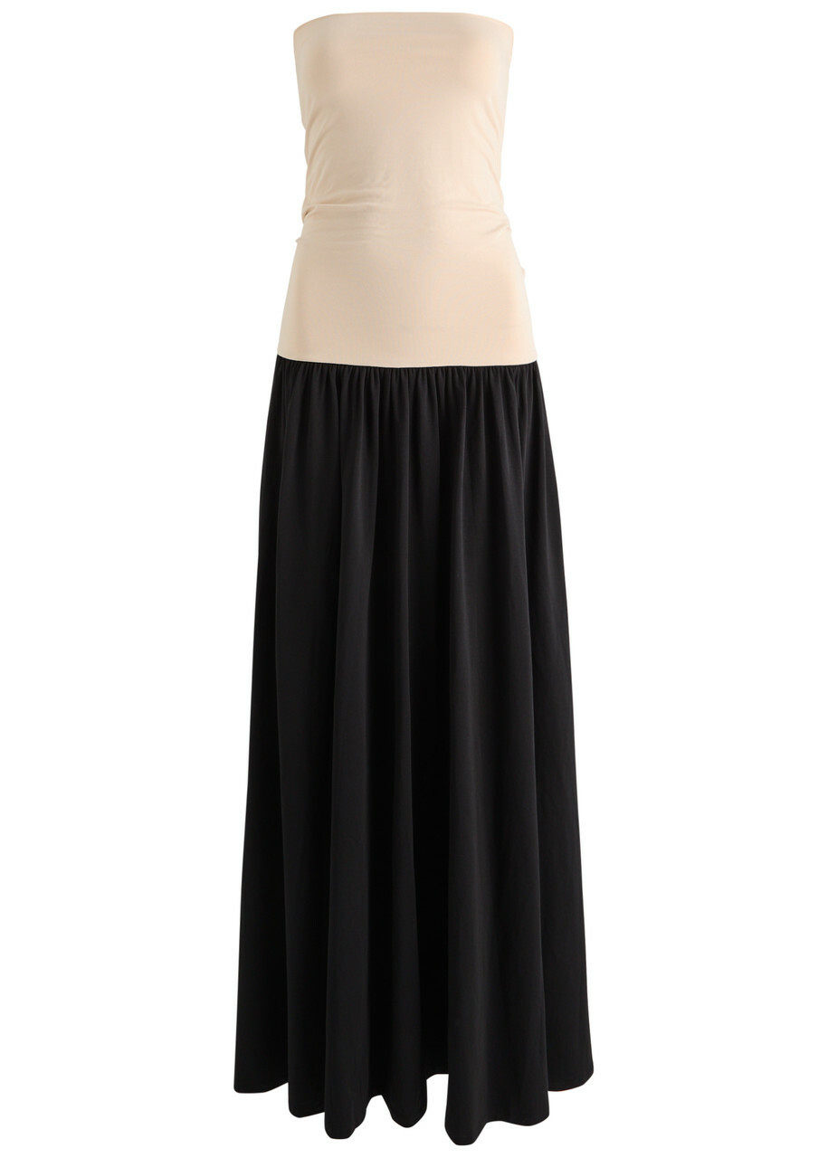 BY Malene Birger Marciella Strapless Stretch-cotton Maxi Dress Black