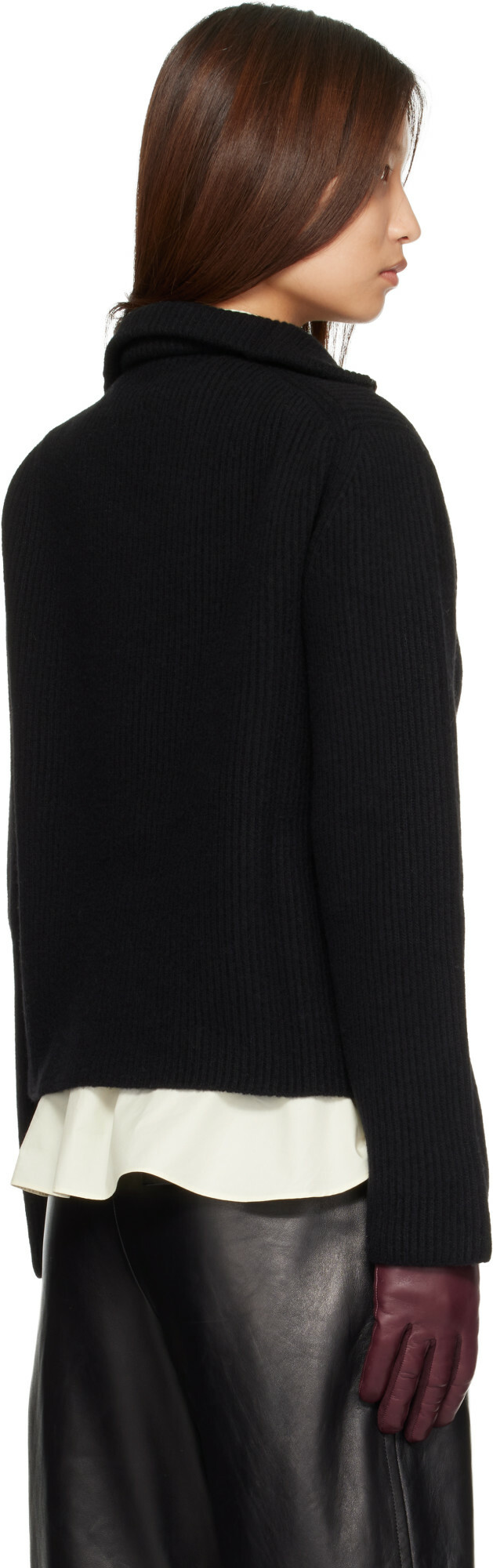 MACKAGE Black Gladys Knit Half-Zip Pullover Sweater