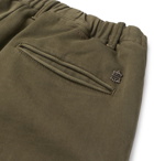 Incotex - Tapered Garment-Dyed Cotton-Blend Drawstring Trousers - Green