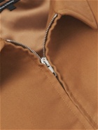 A.P.C. - Logo-Embroidered Cotton-Jersey Jacket - Brown