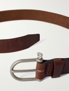Bleu de Chauffe - 3.5cm Manille Leather Belt - Brown