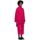 Enfold Pink Wool Asymmetry Turtleneck