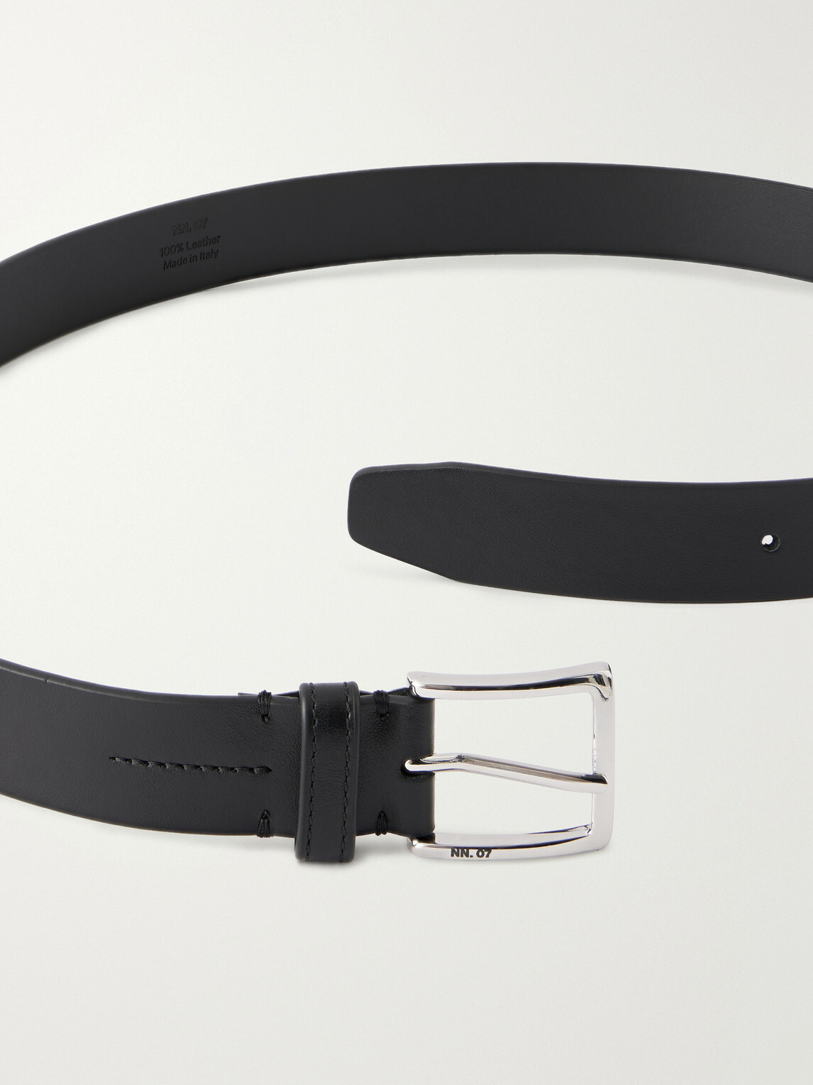 NN07 - Ever 90030 3cm Leather Belt - Black