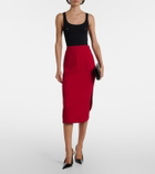 Mugler Virgin wool high-rise pencil skirt