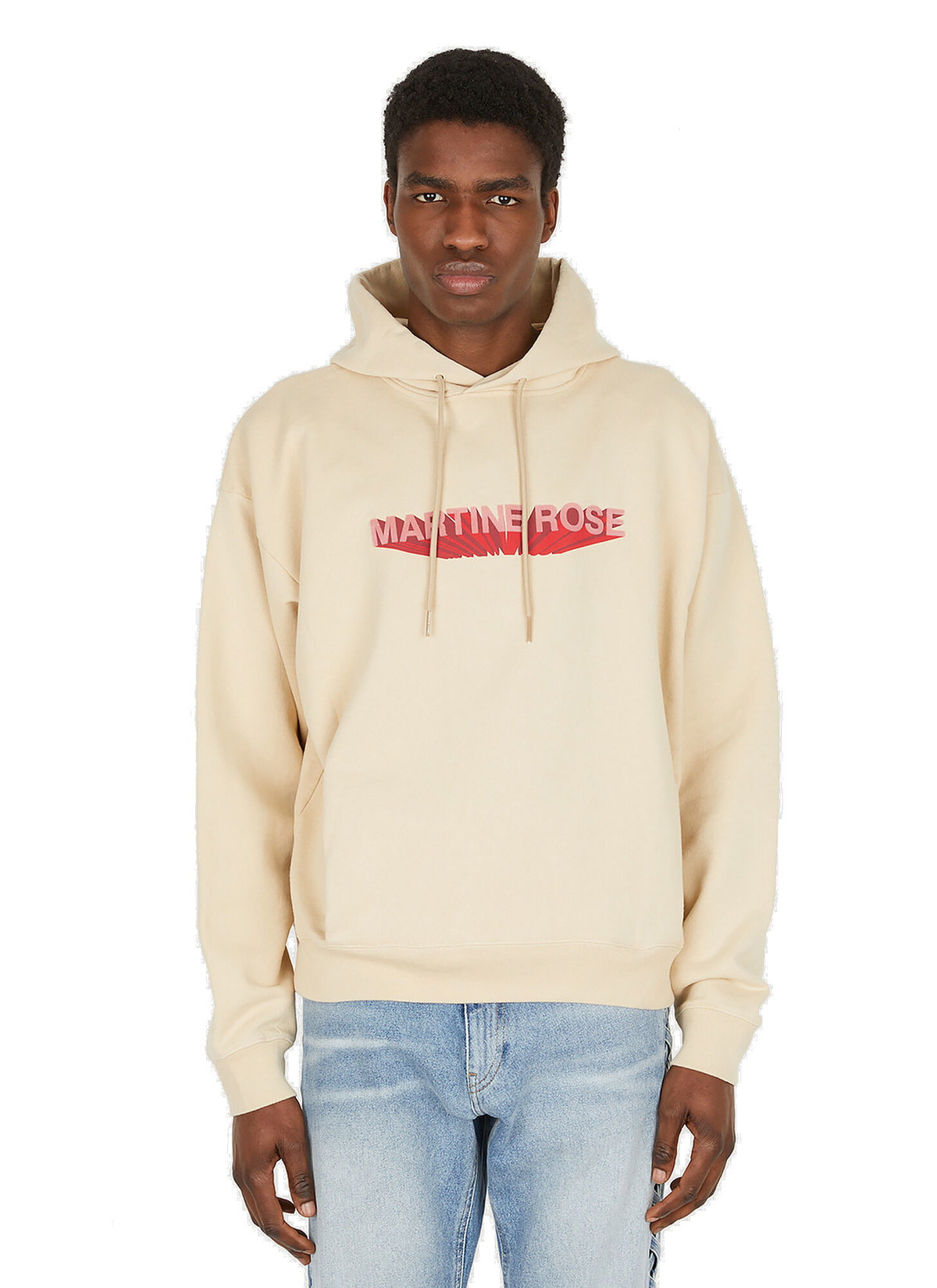 3D Logo Hooded Sweatshirt in Beige Martine Rose