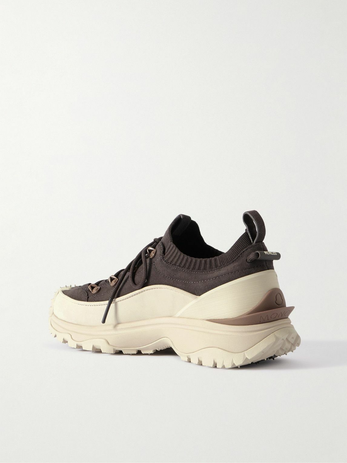 Moncler - Trailgrip Lite 3 Rubber-Trimmed Nubuck and Brushed-Suede Sneakers - Brown