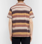YMC - Camp-Collar Printed Cotton-Gauze Shirt - Brown