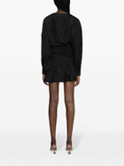 GAUGE81 Black Asuka Gathered Silk Dress