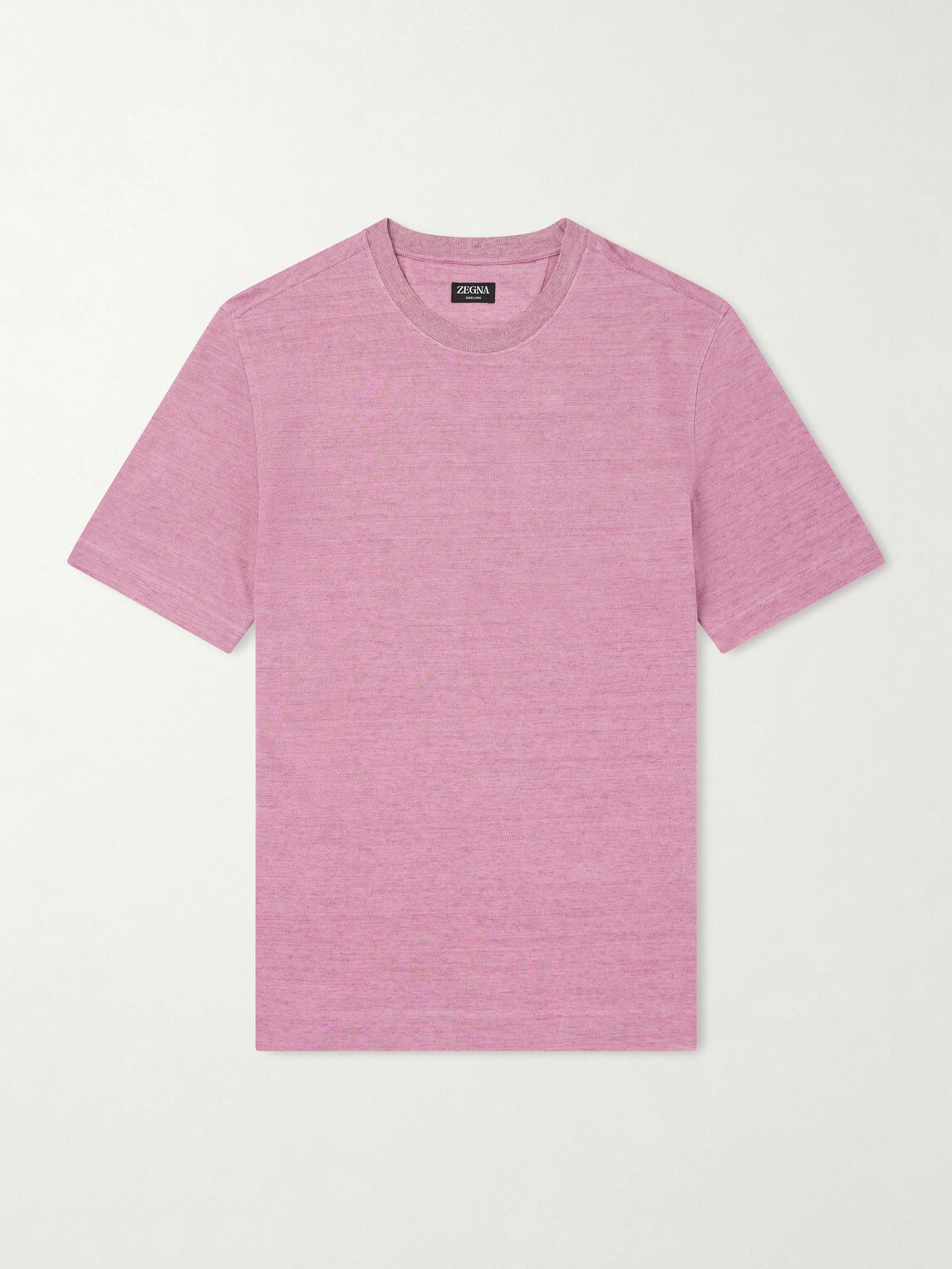 Zegna - Knitted Linen T-Shirt - Pink
