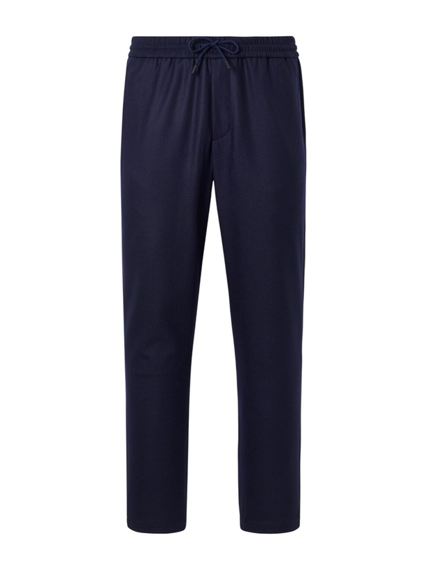Photo: SEASE - Mindset Straight-Leg Stretch Virgin Wool-Flannel Trousers - Blue