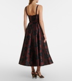 Emilia Wickstead Jannie floral draped bustier dress