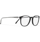Oliver Peoples - Finley Vintage Round-Frame Acetate and Silver-Tone Metal Optical Glasses - Black