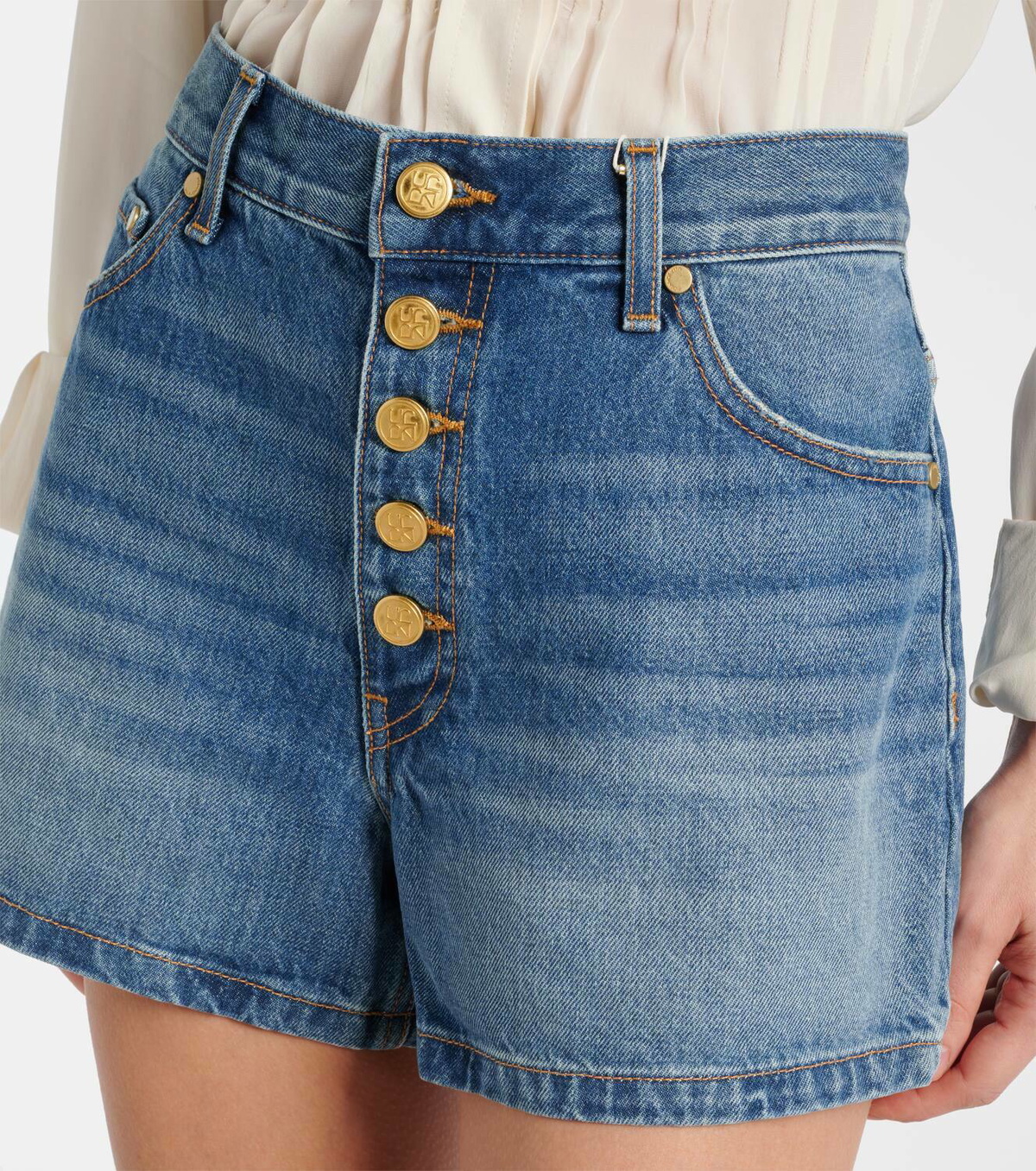 Ulla Johnson Greta high-rise denim shorts