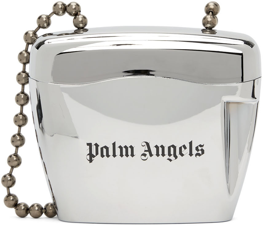 Palm Angels Silver Mini Padlock Bag Palm Angels