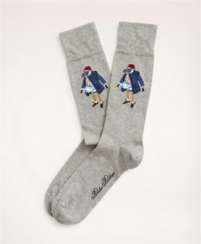 Photo: Brooks Brothers Men's Henry Crew Socks | Grey