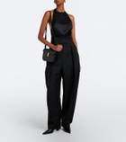 Róhe Halterneck satin top