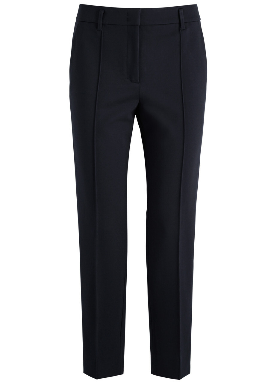 Dorothee Schumacher Slim-leg Stretch-jersey Trousers Navy