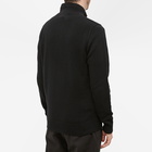 Stone Island Men's Lambswool Quarter Button Knit in Black