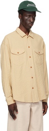 Uniform Bridge Beige Striped Shirt