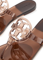 Tory Burch Miller Logo Jelly Sandals Brown